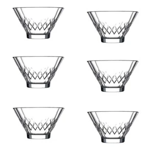 Set of 6 Pasabahce Glass Ice Cream Bowls Perfect for Desserts, Fruit, & Pudding - Picture 1 of 4