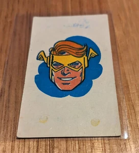 RARE Argentina The Flash Tattoo wrapper STANI Topps DC Comics Super Heroes 1960s - Picture 1 of 2
