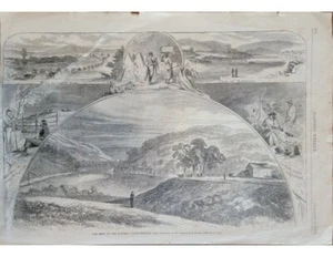 Army of Potomac Thoroughfare Gap 1862 Harper's Weekly Civil War Bloque de madera - Imagen 1 de 3