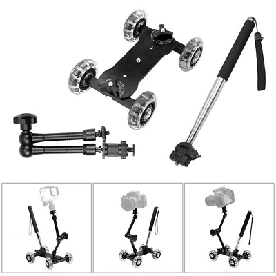 Camera Table Slider Dolly Desktop Mini Video Car Stabilizer For DSLR Camera - Image 1 of 4