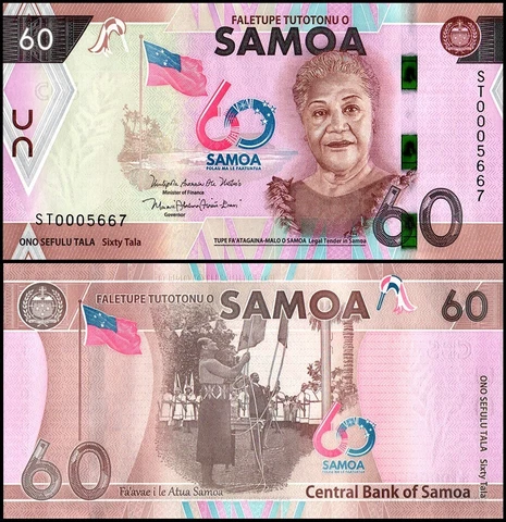 Samoa 60 Tala, 2023, P-46, UNC, Commemorative Cover