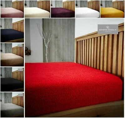 Teddy Bear Fleece Fitted Bed Sheet Soft Warm & Cosy Bedding Single Double King - Image 1 of 4