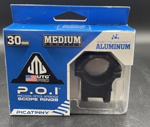 UTG PRO P.O.I 30mm Picatinny Scope Rings,Medium Profile-RWU013015 - Picture 1 of 4