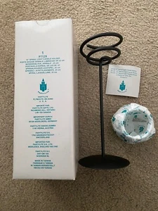 Partylite P7129 Spiral Light Candle Holder Wrought Iron w Globe Shape 10” New - Picture 1 of 2