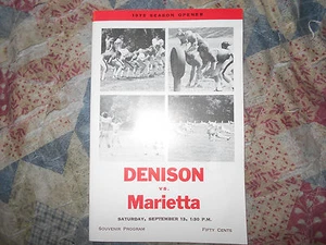 1975 DENNISON BIG RED vs MARIETTA PIONEERS PROGRAMM Football AD - Bild 1 von 7