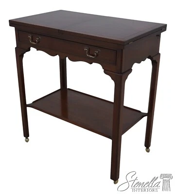 L62569EC: SMITH & WATSON Flip Top Mahogany Server Cart - Image 1 of 4