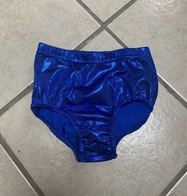 Calcinha juvenil média azul royal metálica alegria dança tênis spankie flor nova na embalagem - Imagem 1 de 3