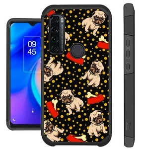 FUSION Case For TCL 20XE Hybrid Phone Cover BONE PUG DOG - Picture 1 of 1