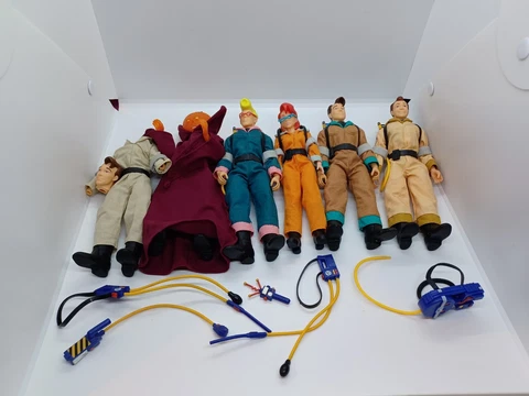 Retro The Real Ghostbusters Peter, Egon, Ray, Janine, Samhain Mego Matty Loose Cover