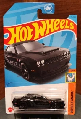 NEW HOT WHEELS®/MATTEL® '18 DODGE CHALLENGER SRT DEMON HW MUSCLE MANIA™ 6/10 - Image 1 of 4