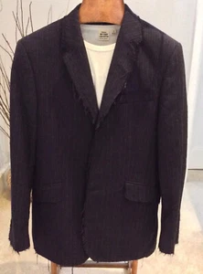 Mens Oliver Spencer Wool Jacket Size 38 Frayed edged details.Excellent Condition - Picture 1 of 12