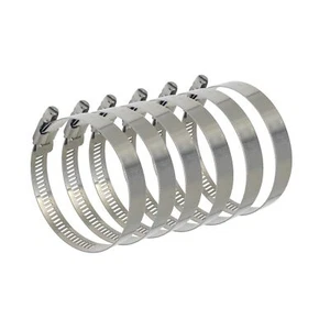 Adjustable Stainless Steel Worm Gear Hose Clamps 52-76mm Industrial Fastener - Picture 1 of 4