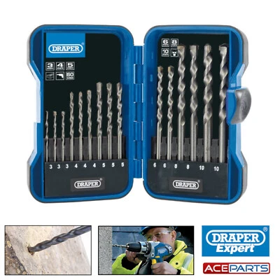 Professional Draper Masonry Drill Bit Set 15 Piece Kit Heavy Duty Masonary Bits - Image 1 of 4