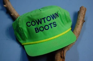 Vintage neongrüne Cowtown Stiefel Kappe von San Sun - Bild 1 von 8