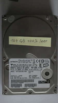 Hitachi IDE HDD 164 GB; getestet 100% i.O.; komplett datenfrei (511) - Bild 1 von 2