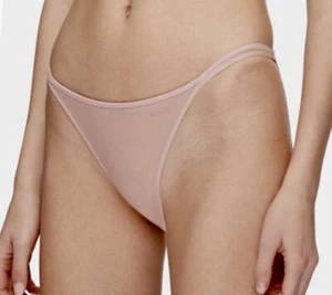 CALVIN KLEIN Sheer Marquisette Strappy Subdued Tanga Brazilian Panty Womens XL 8 - Picture 1 of 11