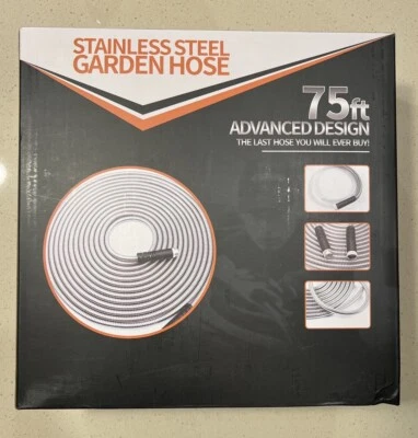 Stainless Steel 75ft Garden Hose - Image 1 of 3