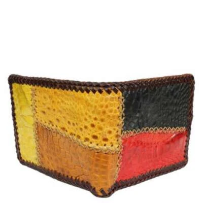 Handmade Crocodile Leather Skin Brown Bifold Wallet Men's - Image 1 of 4