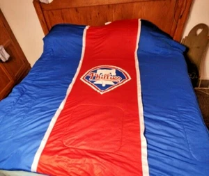 Philadelphia Phillies MLB Queen Full Bed Comforter Blue Red White 86x86 Sports - Picture 1 of 9