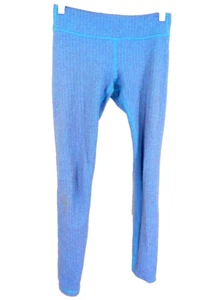 Ivivva by Lululemon Girls 12 Leggings Rhythmic Full Length Blue Herringbone EUC - Picture 1 of 3