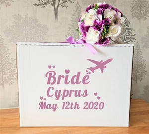Personalised Wedding Dress Storage Travel Box Personalised Cabin Size Box - Picture 1 of 2