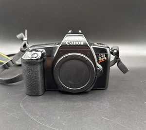 Black Canon EOS Rebel 35mm SLR Film Camera Body And Cap Works TESTED - Picture 1 of 11
