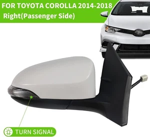 Espejo retrovisor lateral derecho para Toyota Corolla 2014-2019 luz térmica eléctrica espejos laterales - Imagen 1 de 6