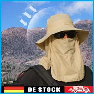 Sonnenhut Wasserdicht Sommerhut Fischerhut UV-Schutz Wanderhut Nackenschutz - Bild 1 von 18