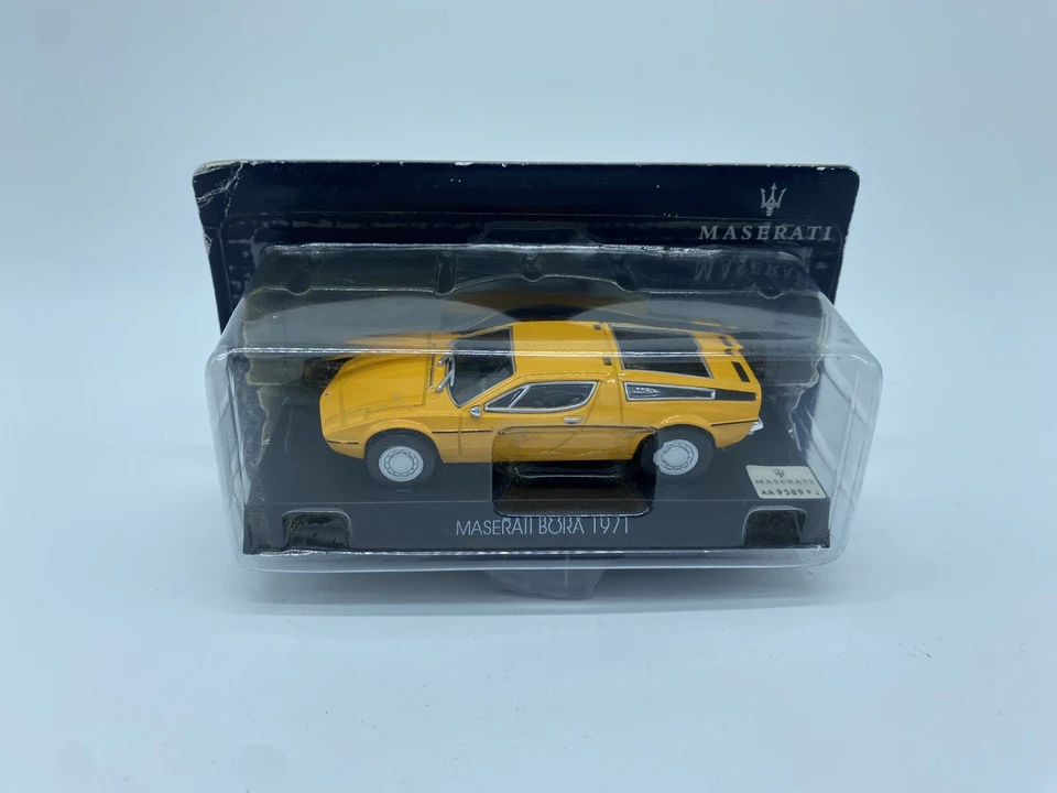 MODELLINO AUTO MASERATI BORA 1971 GIALLA - EDICOLA - SCALA 1:43 "MASCOL019" - Immagine 1 di 2