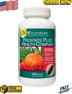 trunature Prostate Plus Health Complex, 250 Softgels with Saw Palmento Exp 12/26 - Image 1 of 4