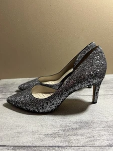 Boden Heels Pumps Shoes size 42 11 Gray Silver Sparkles Wedding Prom Evening - Picture 1 of 7