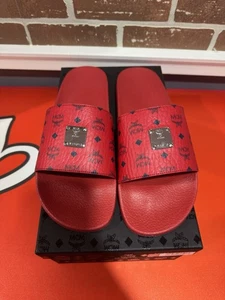 MCM slides red size 46 Men’s Brand new with dust bag  - Picture 1 of 5