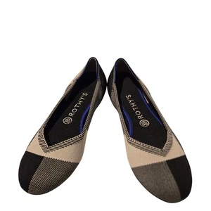 Rothy's The Flat Captoe schwarz Colorblock ist ein Ballerinas Damengröße 8,5 - Bild 1 von 8