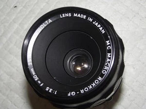 MINOLTA ROKKOR-QF 50MM F3.5 MC MACRO OBJEKTIV MIT LEBENSGROSSEN ADAPTER, IM ORIG ETUI - Bild 1 von 5