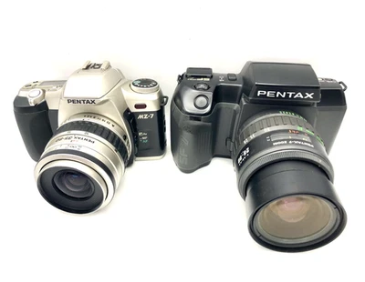Pentax MZ-7 ZX-7 & SF 7 SF10 SLR 35mm Film Camera & 28-80mm & 35-80mm AF DDP - Image 1 of 4