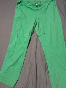 Pantalones Exfoliantes Peaches Uniforms Verde Neón Talla XL Dibujar Cuerda 30 Pulgadas Entrepierna - Imagen 1 de 9