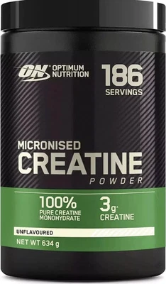 Optimum Nutrition Micronised Creatine Powder 634G ~ 186 Servings ~ EXP: 03/27 - Image 1 of 3