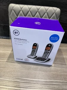 BT4600 Twin Phone with Big Button and Answering Machine 100% Call Blocking - NEW - Picture 1 of 4