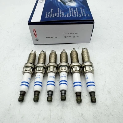 6 bujías Bosch ZGR6STE2 para BMW E60 E90 E92 E93 135i 335i 535i OEM Foto 1 de 4