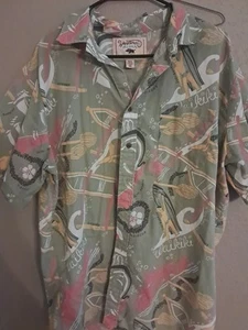 Western Aloha Short Sleeve Shirt Size XXL Waikiki Surf Island Inspired - Picture 1 of 14