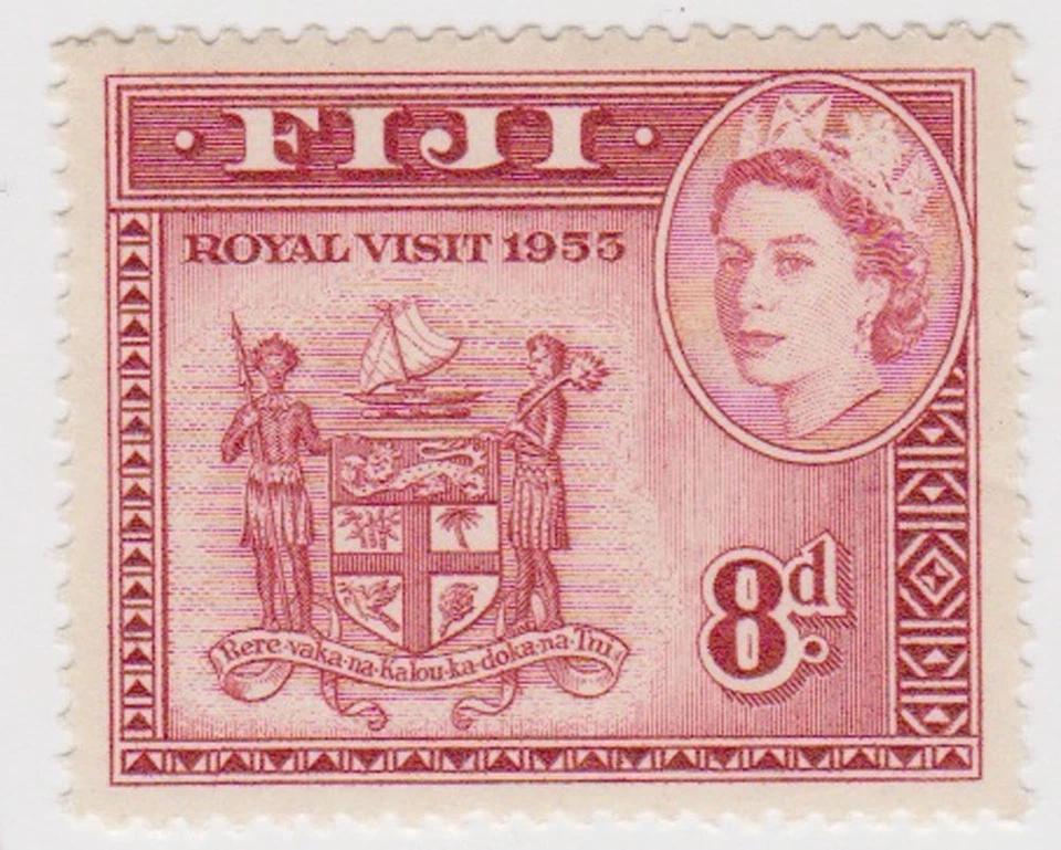 Sello (F44) Fiji 1954 8d rojo como nuevo ow288 Foto 1 de 1