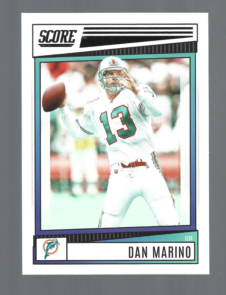 Tarjeta base de fútbol americano 2022 Score #278 Dan Marino Miami Dolphins Salón de la fama NFL Panini Foto 1 de 1