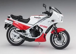 Kawasaki Kr250 White / Red Color 1:12 Plastic Model Kit HASEGAWA - Picture 1 of 5