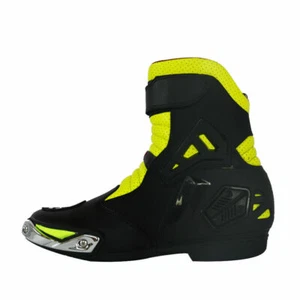 Motorcycle Boots Waterproof Motorbike Leather Racing Sports Shoes Size Armoured - Picture 1 of 7