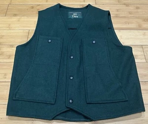 Orvis Geen Heavy Wool Outdoors Hunting Vest with Snaps Pockets Men's Size M? - Picture 1 of 8