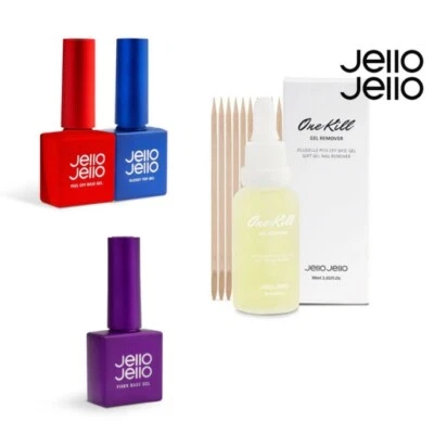 JELLO JELLO Nail Peel-Off Base Gel/One Kill Remover/Fixer Base/Glossy Top Gel - Bild 1 von 4