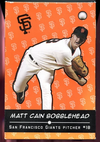 2008 San Francisco Giants SGA Matt Cain Bobble Head Figure BobbleHead Figurine Cover