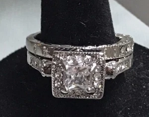 Antique / Vintage / Retro Style big women’s silver ring rings jewelry size 8.5 - Picture 1 of 3