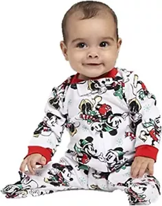 Mickey Mouse Sleeper Holiday Infant NWT (3-6 Months) Disney Footed Pajamas - Picture 1 of 1