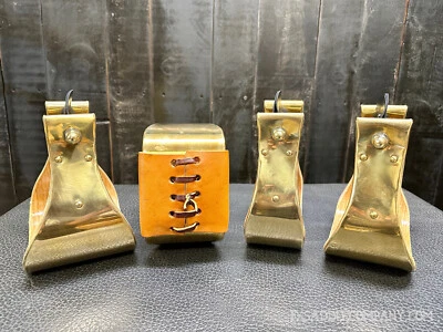 Латунные стремена Bell 3 дюйма, 4 дюйма, 5 дюймов /седло ранчо / веревка - Изображение 1 из 4